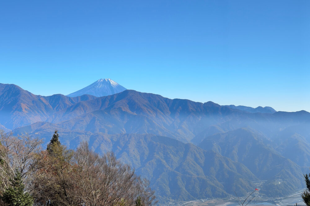 南側展望台から眺めた富士山