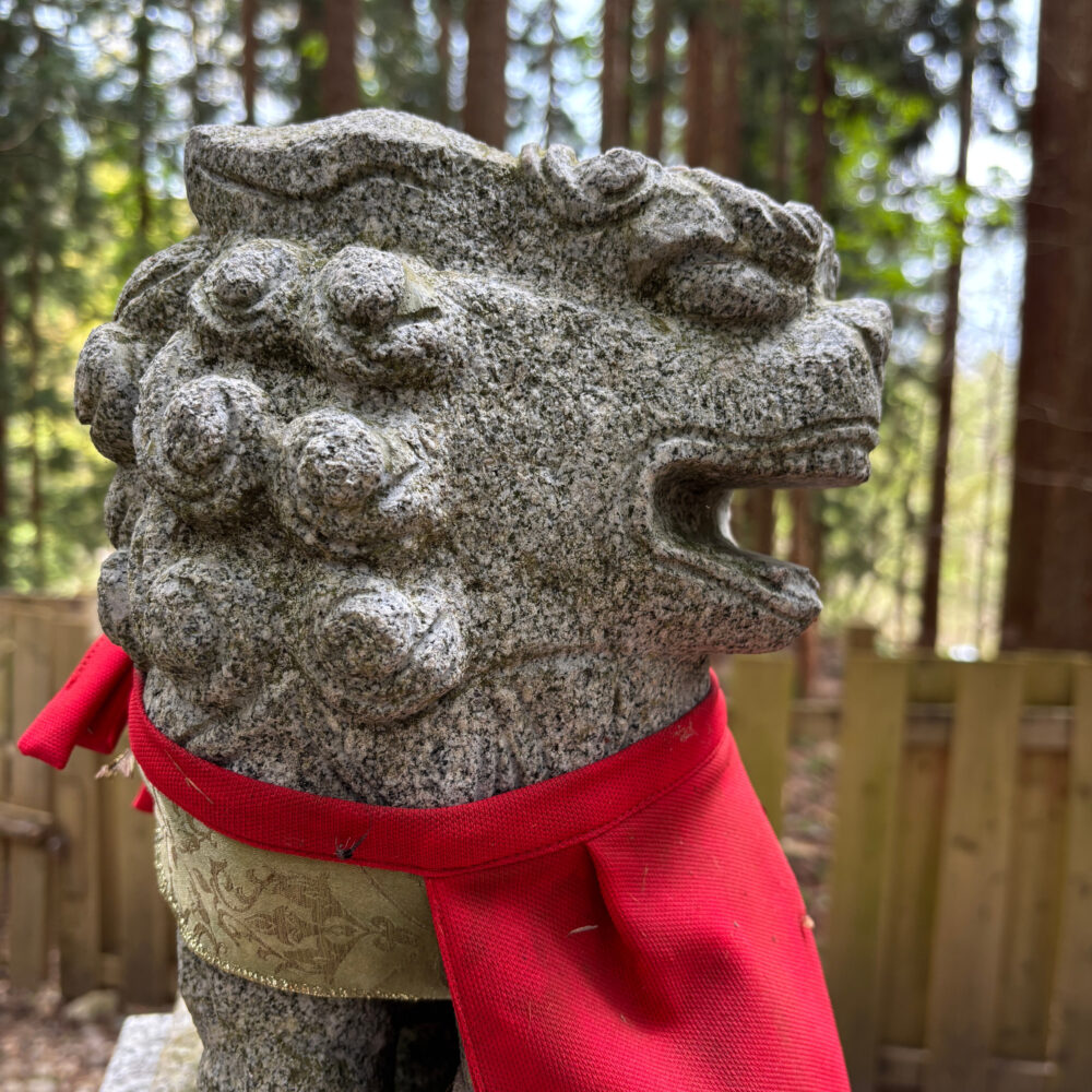 狛犬(右側「あ」)の横顔