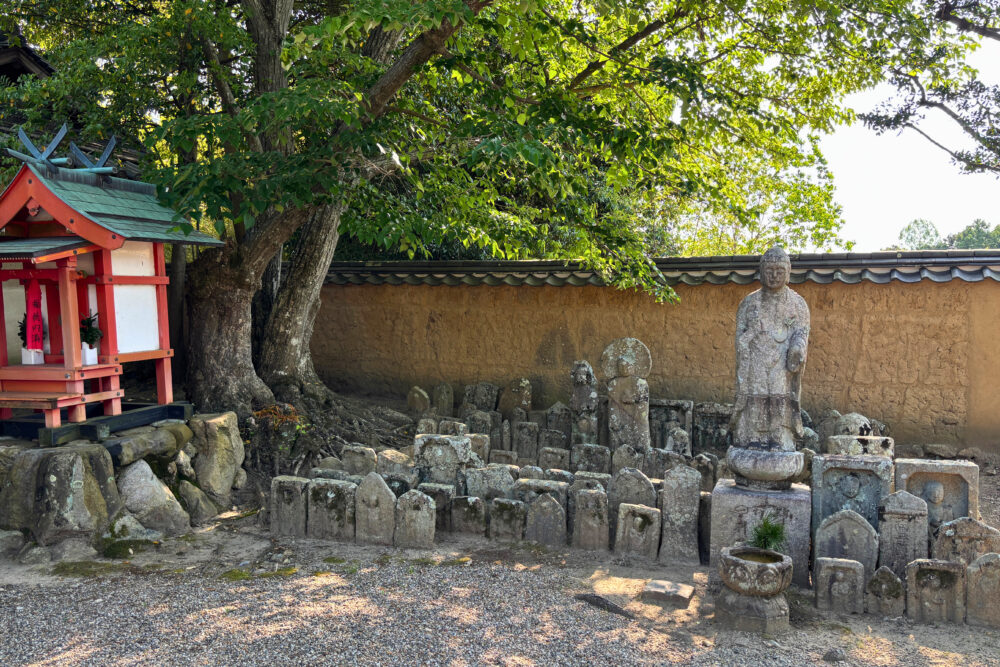 新薬師寺境内に並ぶ石仏